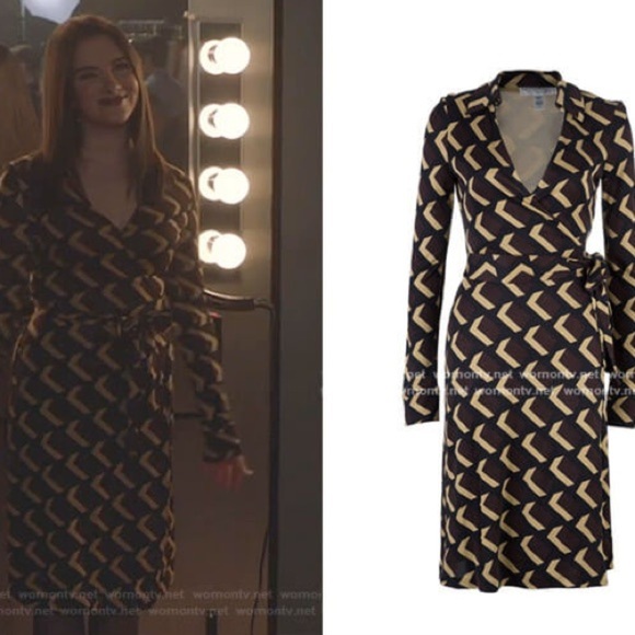Diane Von Furstenberg Geo Print Jeanne Wrap Dress - Picture 4 of 12